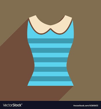 Flat icon with long shadow womens blouse vector image