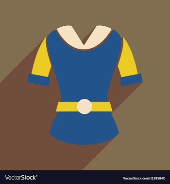 Flat icon with long shadow womens blouse vector image