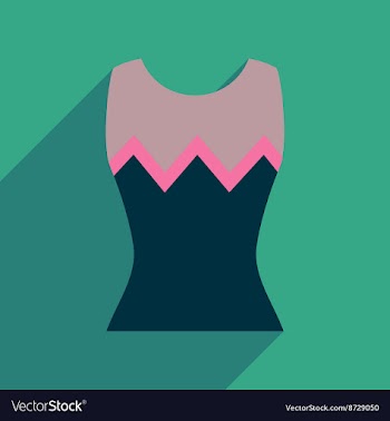 Flat icon with long shadow womens blouse vector image