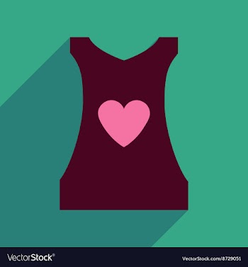 Flat icon with long shadow womens blouse vector image