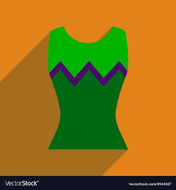 Flat icon with long shadow womens blouse vector image