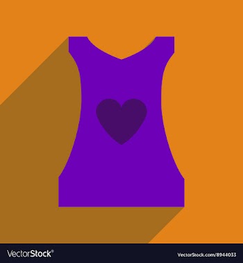 Flat icon with long shadow womens blouse vector image