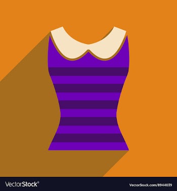 Flat icon with long shadow womens blouse vector image