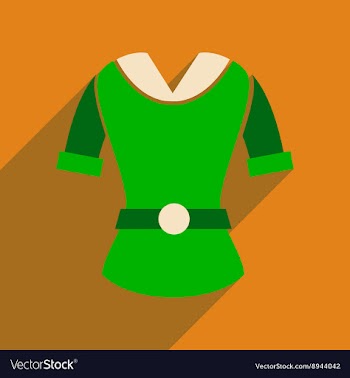Flat icon with long shadow womens blouse vector image
