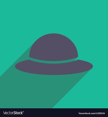 Flat icon with long shadow womens hat vector image
