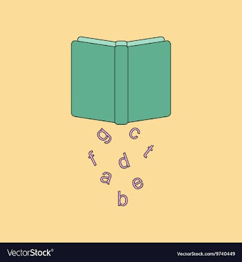 Flat icon with thin lines alphabet vector image