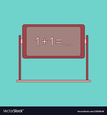 Flat icon with thin lines blackboard vector image