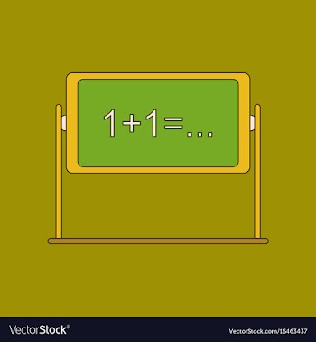 Flat icon with thin lines blackboard vector image