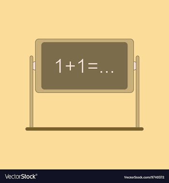 Flat icon with thin lines blackboard vector image