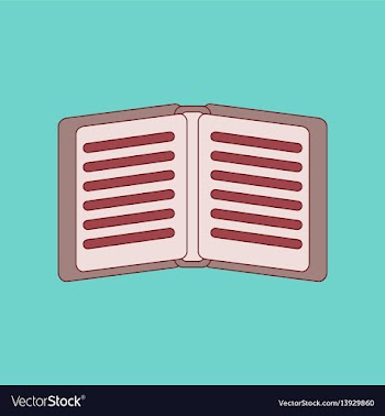 Flat icon with thin lines notebook vector image