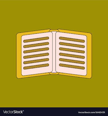 Flat icon with thin lines notebook vector image