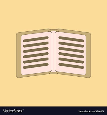Flat icon with thin lines notebook vector image