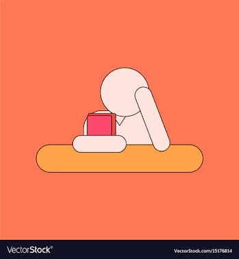 Flat icon with thin lines schoolboy book vector image