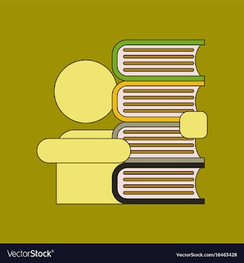 Flat icon with thin lines schoolboy book vector image
