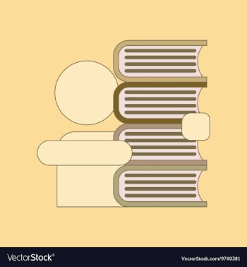 Flat icon with thin lines schoolboy book vector image