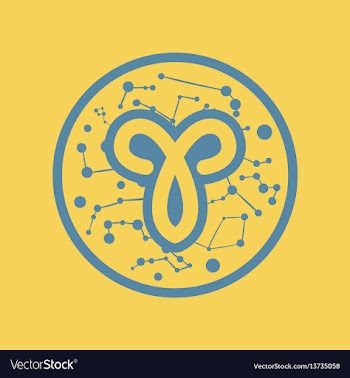 Flat icon zodiac sign aries vector image