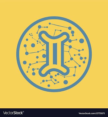 Flat icon zodiac sign gemini vector image