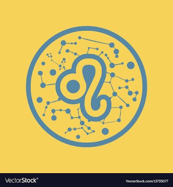 Flat icon zodiac sign leo vector image