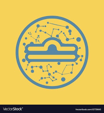 Flat icon zodiac sign libra vector image