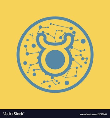 Flat icon zodiac sign taurus vector image