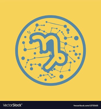 Flat icon zodiac signs capricorn vector image