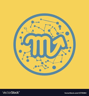 Flat icon zodiac signs scorpio vector image