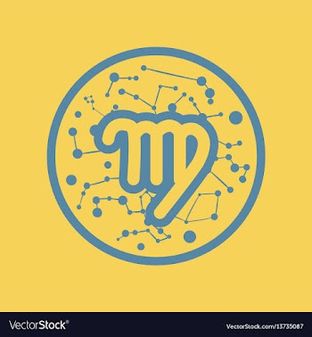 Flat icon zodiac signs virgo vector image