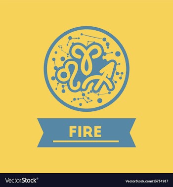 Flat icon zodiacal element of fire vector image