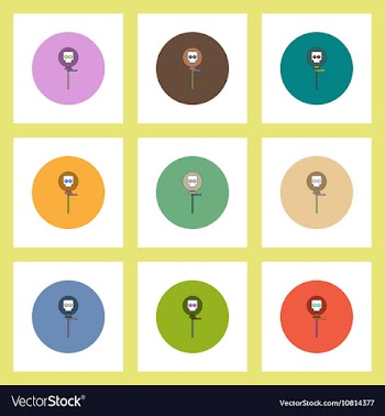 Flat icons Halloween set of balloon concept on vector image