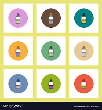 Flat icons Halloween set of Executioner concept on vector image