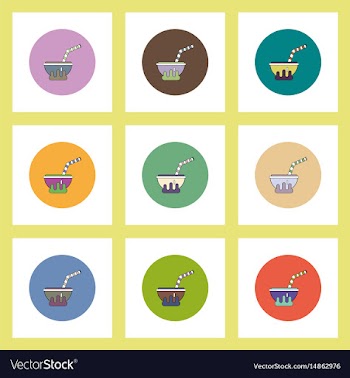 Flat icons halloween set of magic potion cocktail vector image