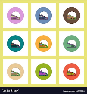 Flat icons halloween set of party decoration vector image