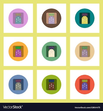 Flat icons Halloween set of party door concept on vector image