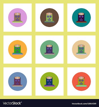 Flat icons Halloween set of Spooky tree trunk vector image