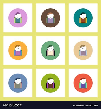 Flat icons Halloween set of Vampire Dracula vector image