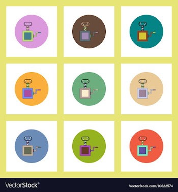 Flat icons Halloween set of Vampire Fangs toy vector image
