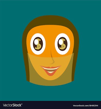 Flat icons on theme arabic business arabic woman vector image