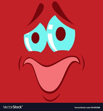 Flat icons on theme cartoon face funny emotion vector image