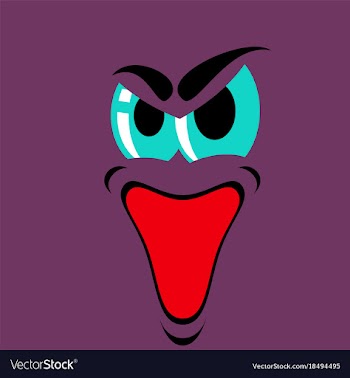Flat icons on theme cartoon face funny emotion vector image