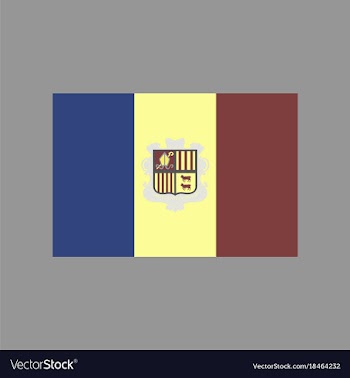 Flat icons on theme flag of andorra vector image