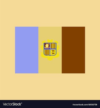 Flat icons on theme flag of andorra vector image