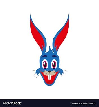 Flat icons on theme funny animal bunny vector image