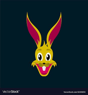 Flat icons on theme funny animal bunny vector image