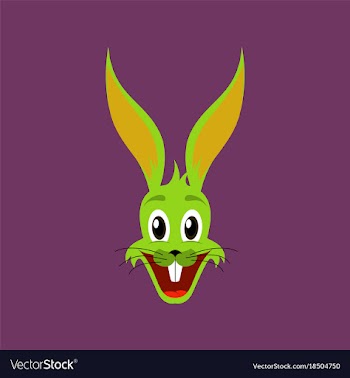 Flat icons on theme funny animal bunny vector image