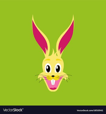 Flat icons on theme funny animal bunny vector image