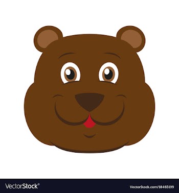 Flat icons on theme funny animals bear vector image
