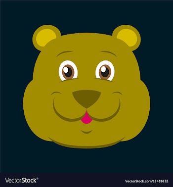Flat icons on theme funny animals bear vector image