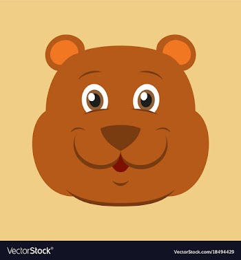 Flat icons on theme funny animals bear vector image