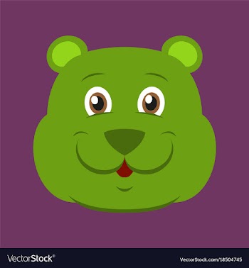 Flat icons on theme funny animals bear vector image