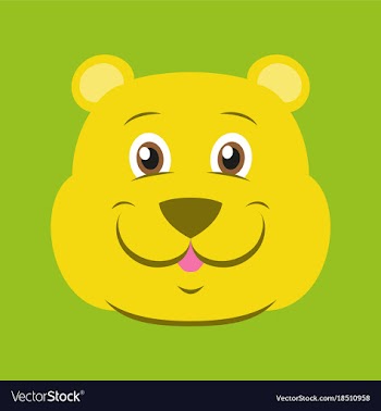 Flat icons on theme funny animals bear vector image